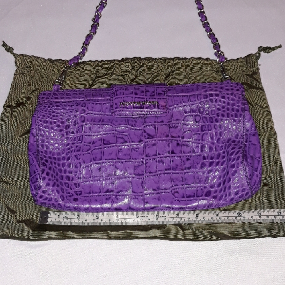 Judith Ripka Lizard & Crocodile Embossed Vintage Leather Bag